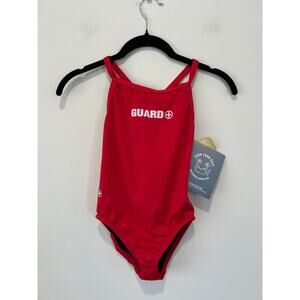 Watermen lifeguard swim suit red womens size XS/26 one piece